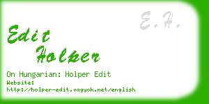 edit holper business card